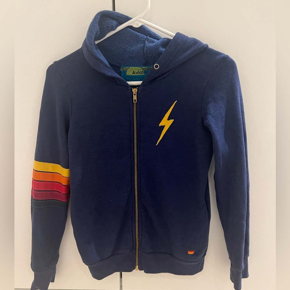 Aviator Nation Kids Zip Up Hooded Sweatshirt